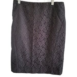 The Limited Black Lace Midi Pencil Skirt Women’s Side 2